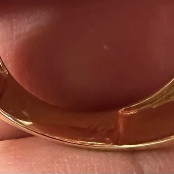 14k yellow gold and natural 1 ct te diamond concave ring size 7, 9.4 grams - Picture 6 of 8